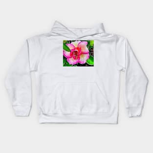 Little garden rose with dew drops Kids Hoodie